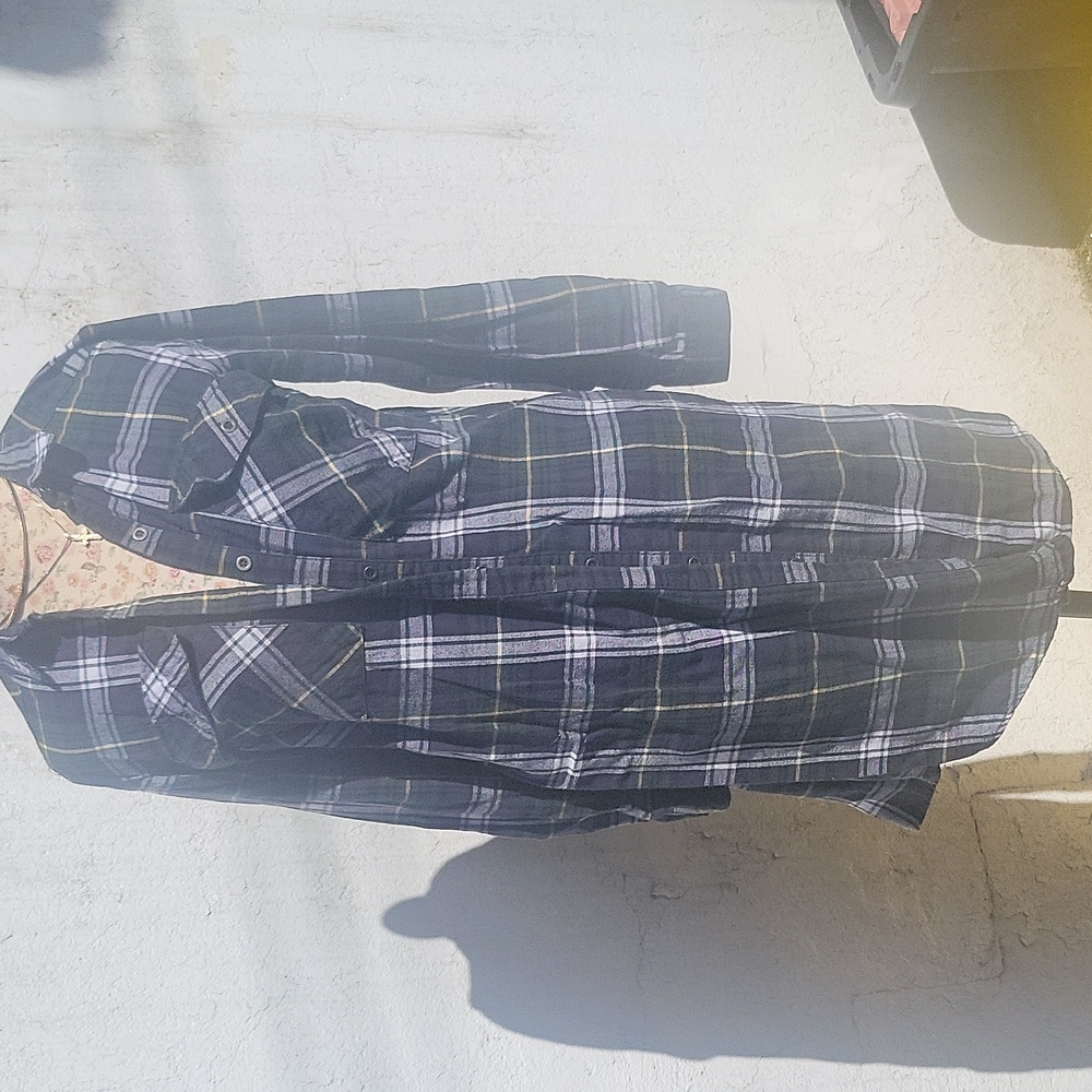 Flannel shirt dress